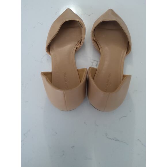 Women's chic Dorsay ballet flats size 9 in the natural tan color minimalist - Picture 4 of 6